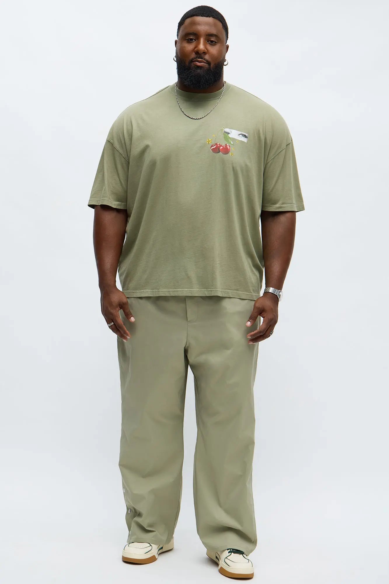 Luck Be A Lady Oversized Short Sleeve Tee - Olive