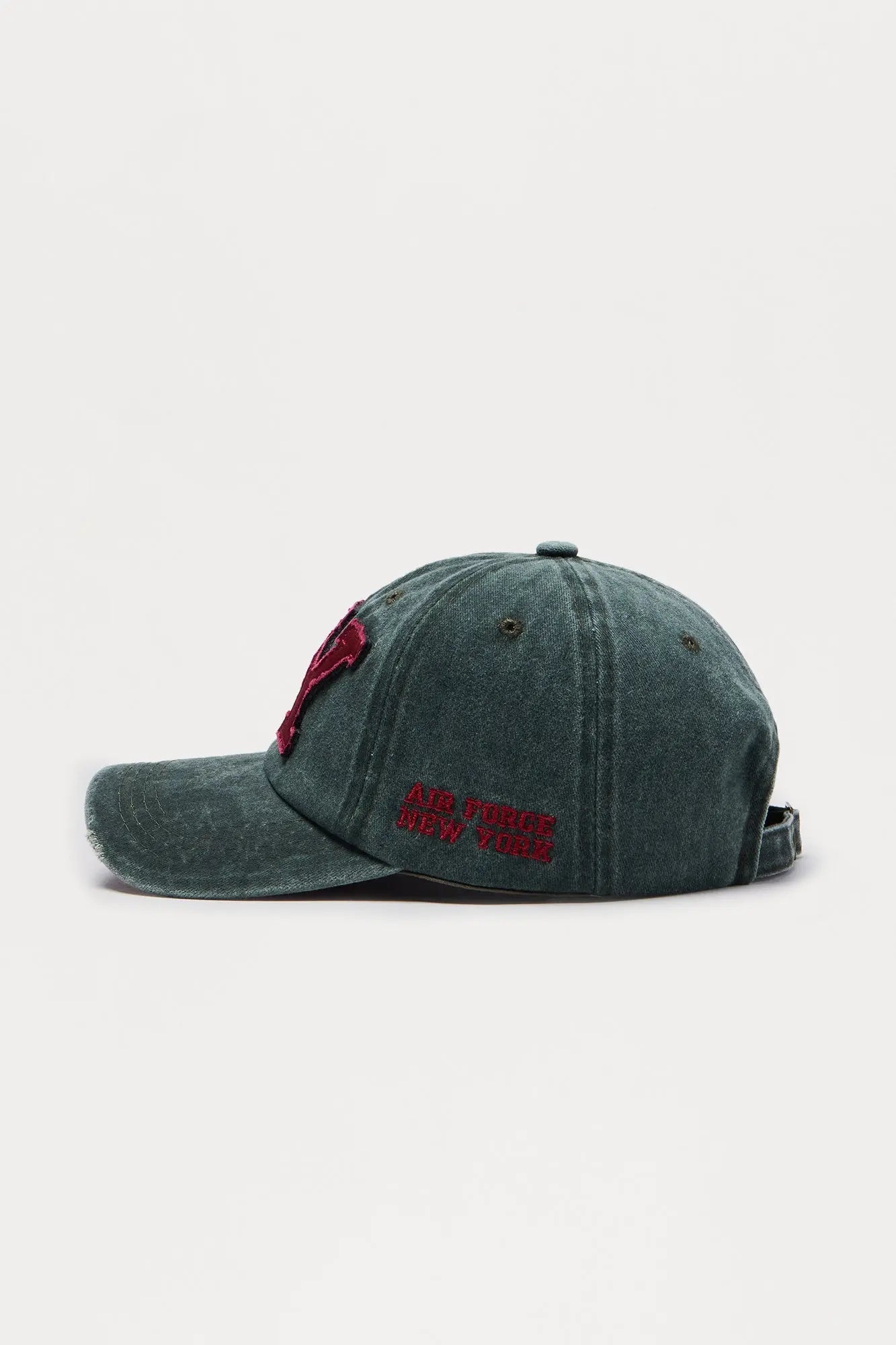 NY Patchwork Washed Baseball Hat - Olive