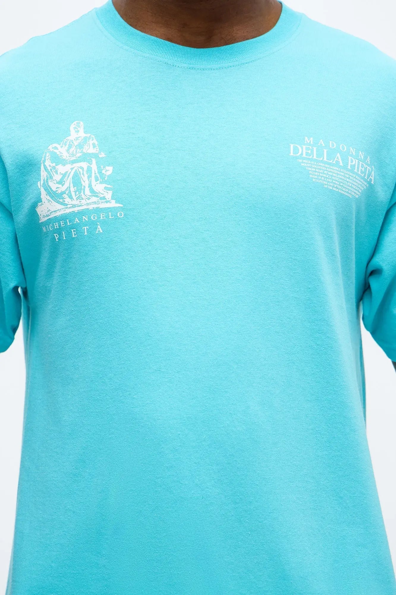 Michelangelo Madonna Short Sleeve Tee - SkyBlue