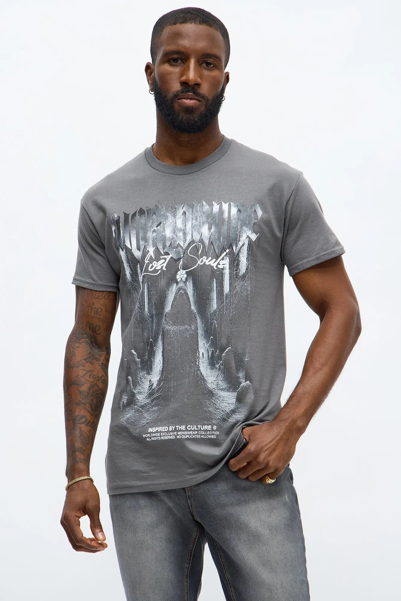 Worldwide Lost Souls Short Sleeve Tee - Charcoal