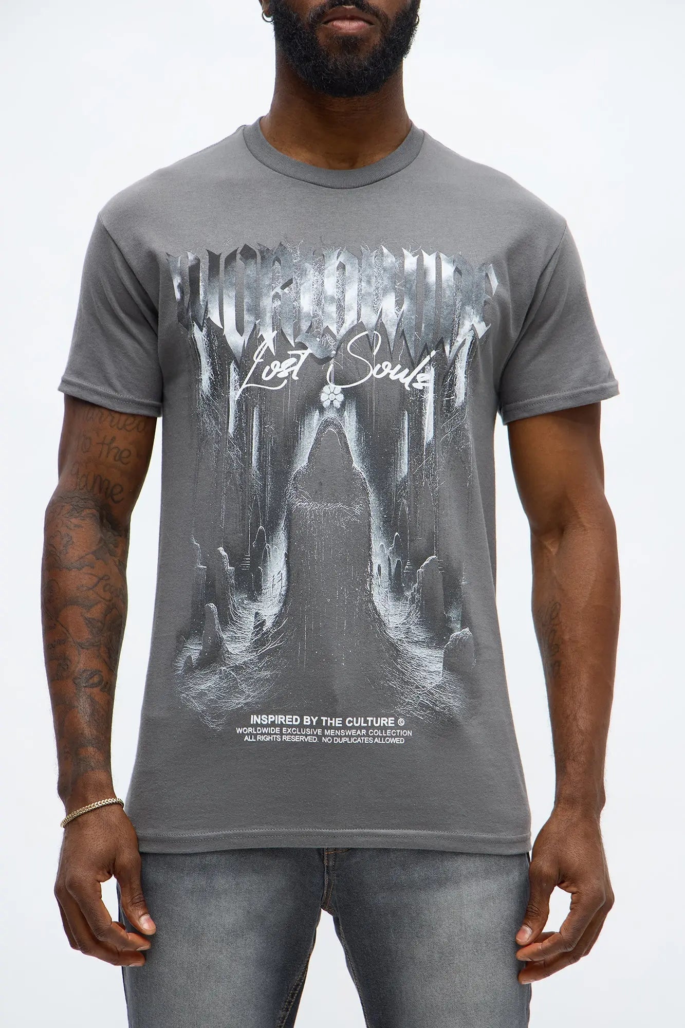 Worldwide Lost Souls Short Sleeve Tee - Charcoal