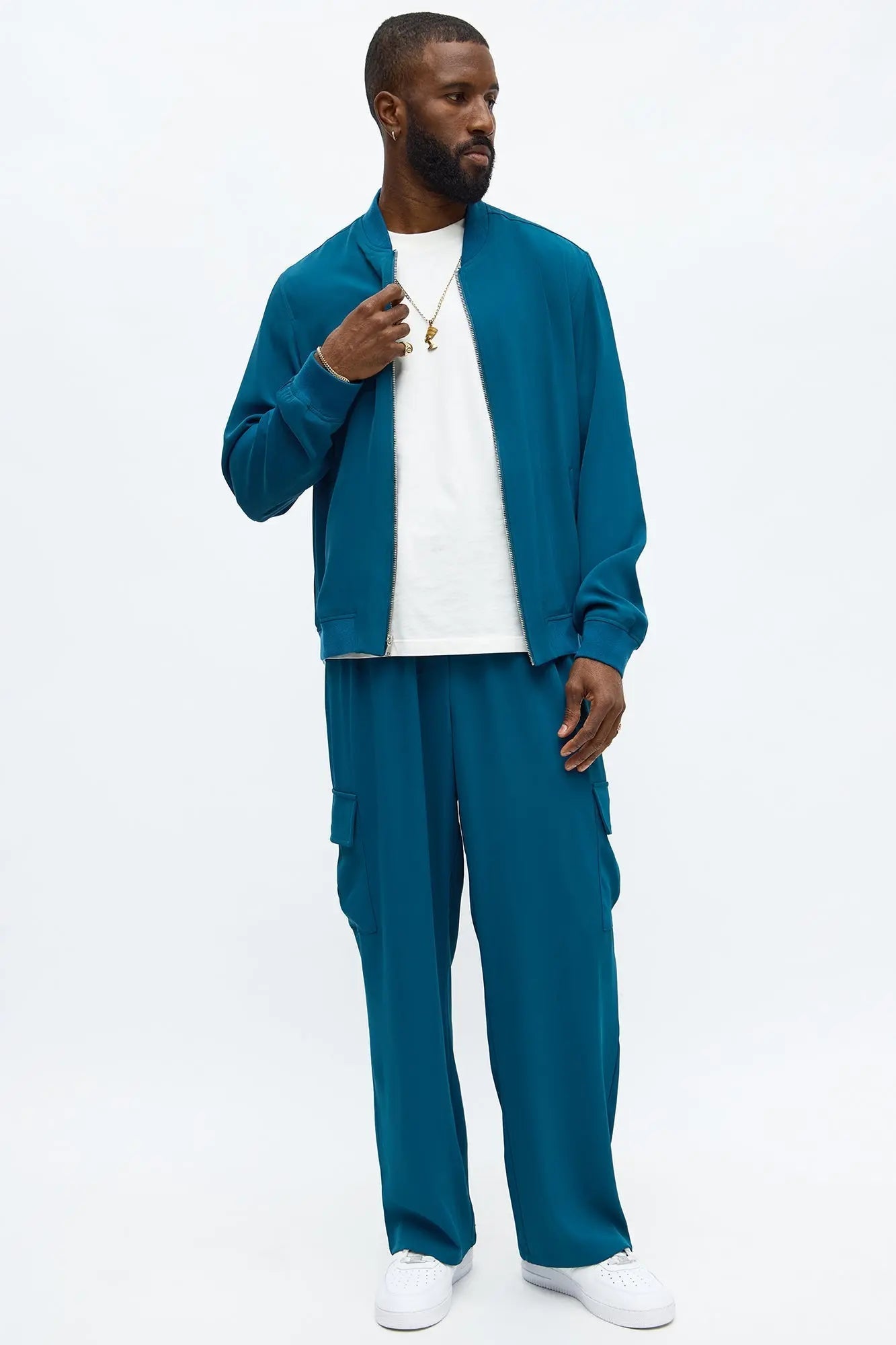 Daemon Tech Bomber Jacket - Aqua