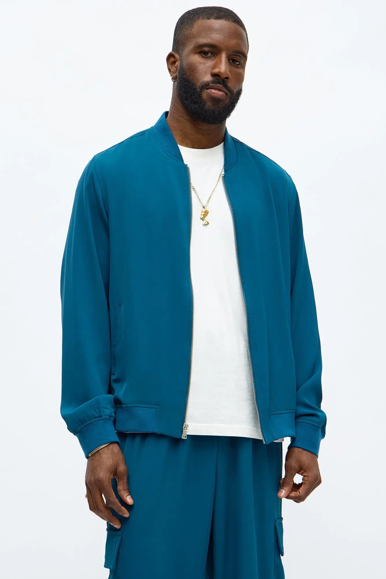 Daemon Tech Bomber Jacket - Aqua