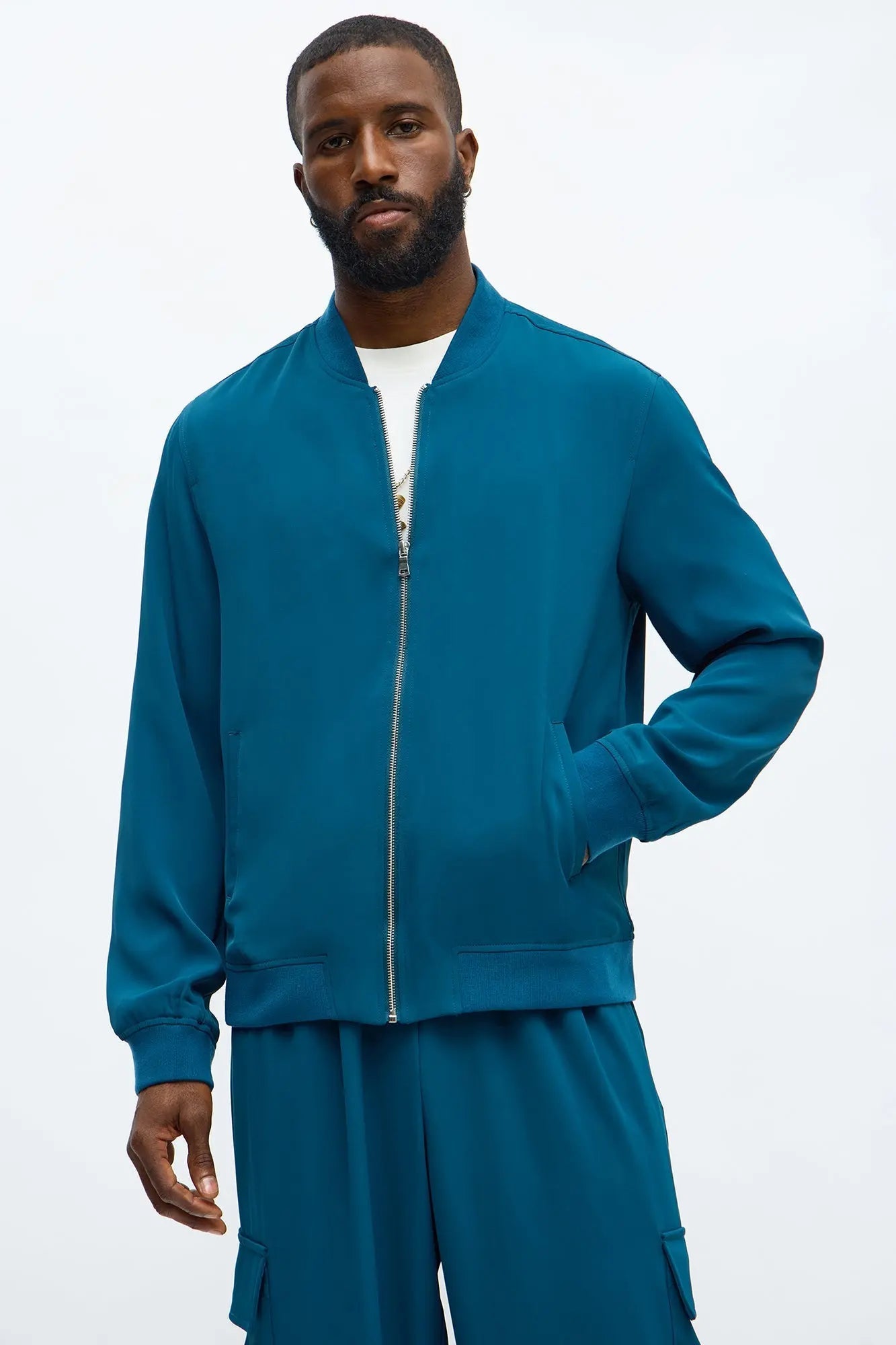 Daemon Tech Bomber Jacket - Aqua