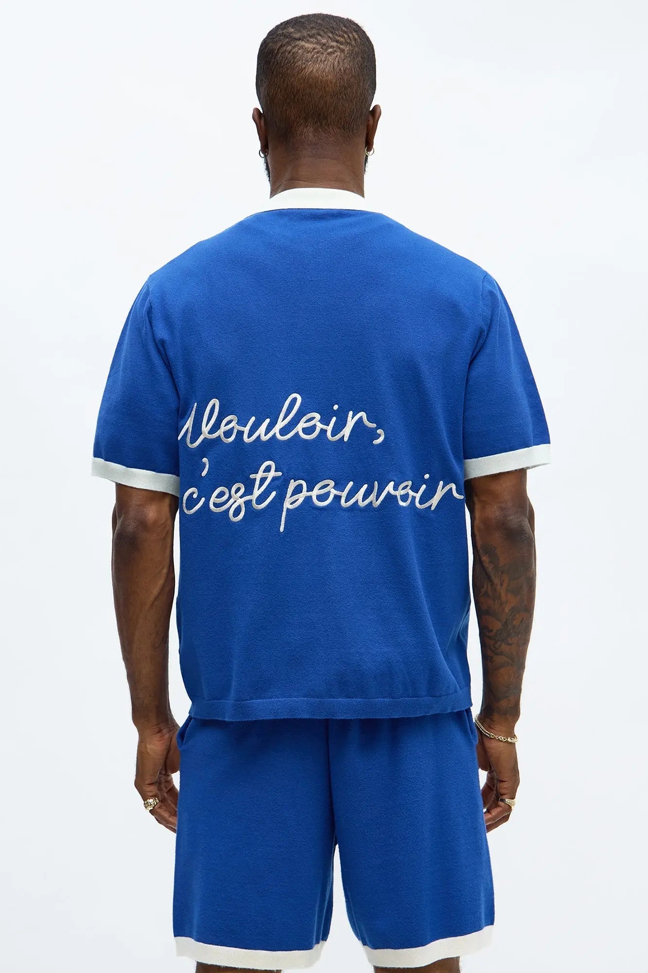 Regular Fit 91 Sweater Button Up Shirt - Blue