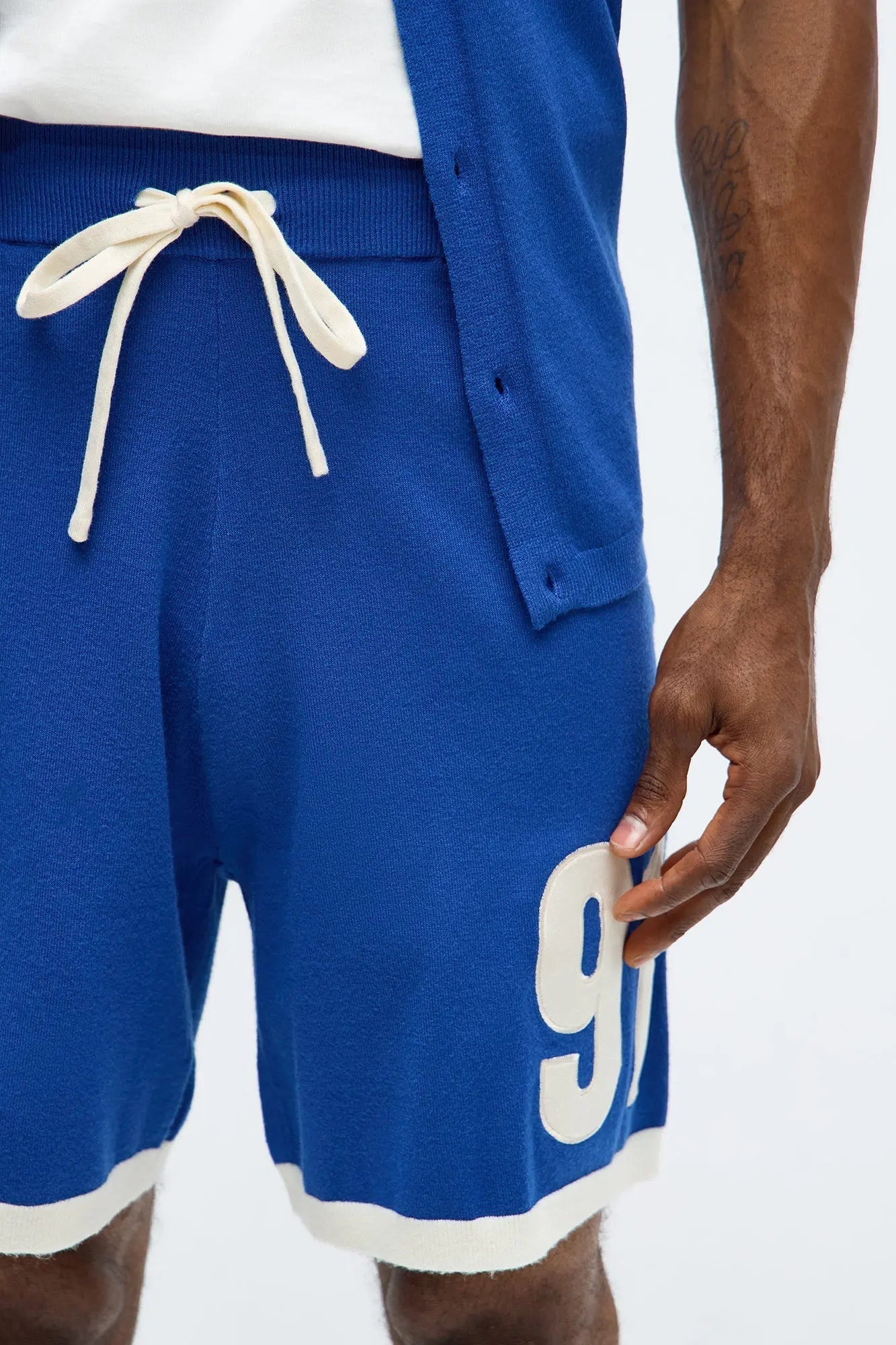 Relaxed Fit 91 Sweater Shorts - Blue