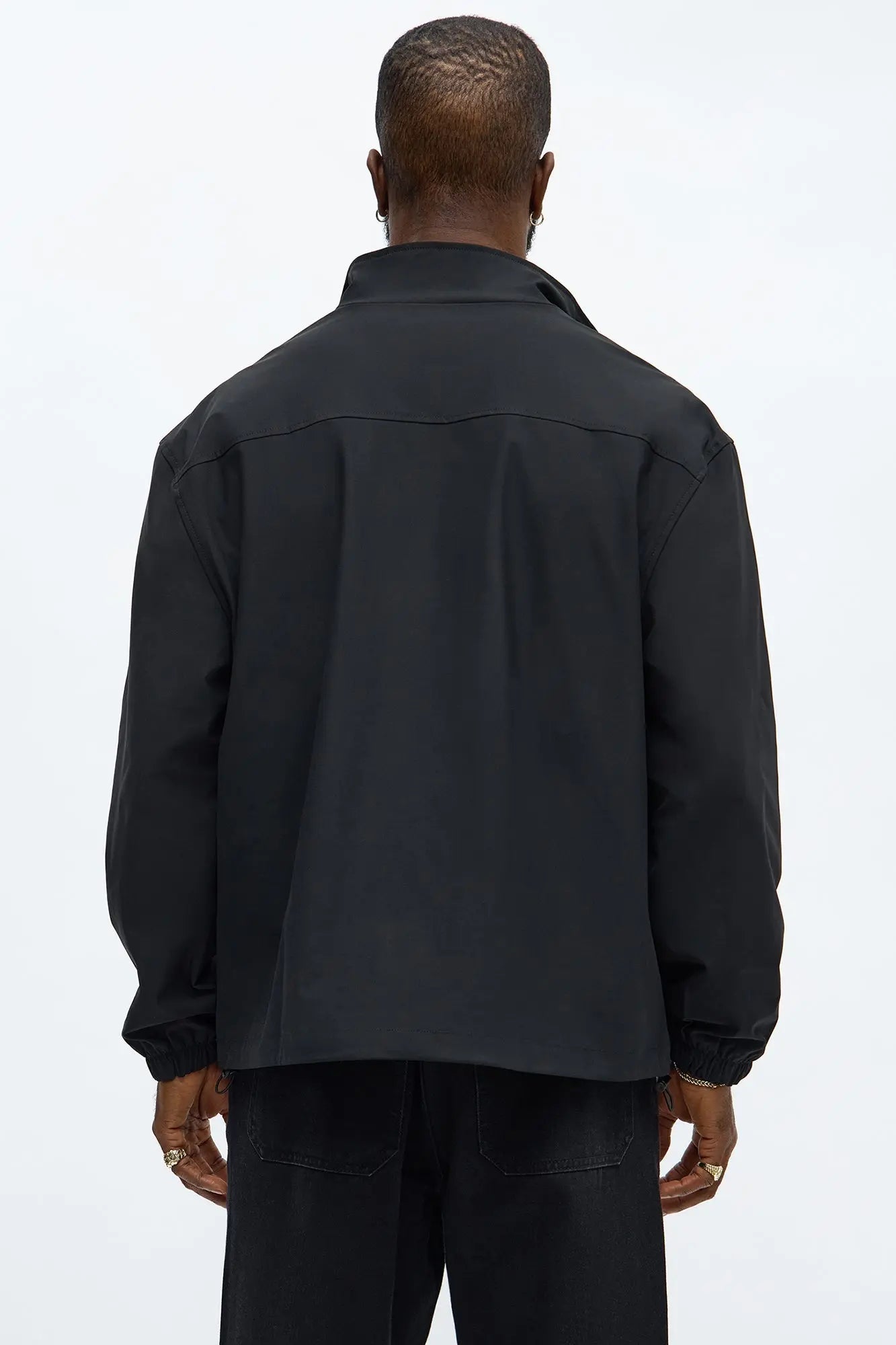 Cedric Half Zip Tech Anorak Jacket - Black