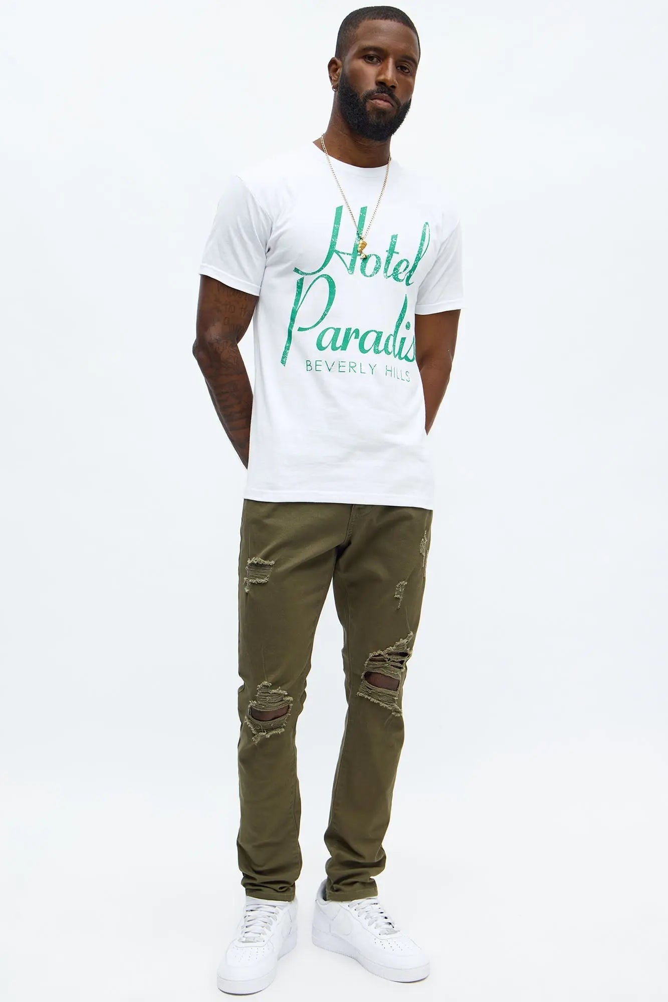 Skinny Ain't Coming Home Pants - Olive