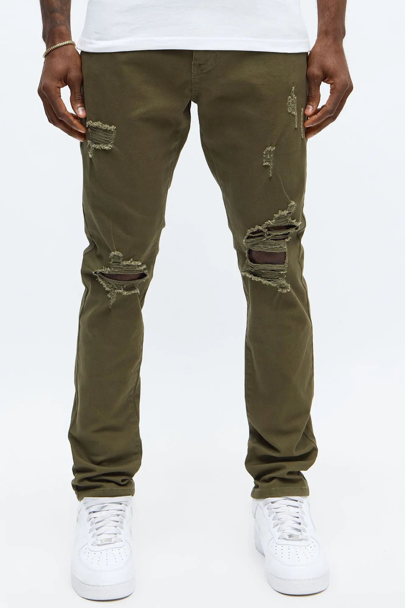 Skinny Ain't Coming Home Pants - Olive