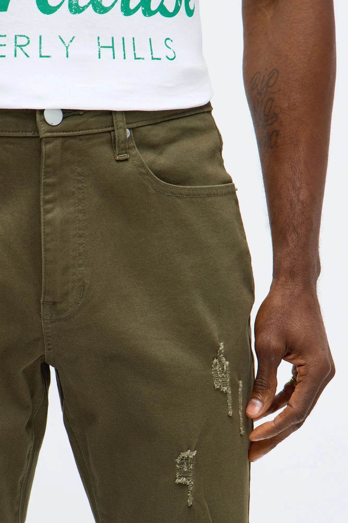 Skinny Ain't Coming Home Pants - Olive