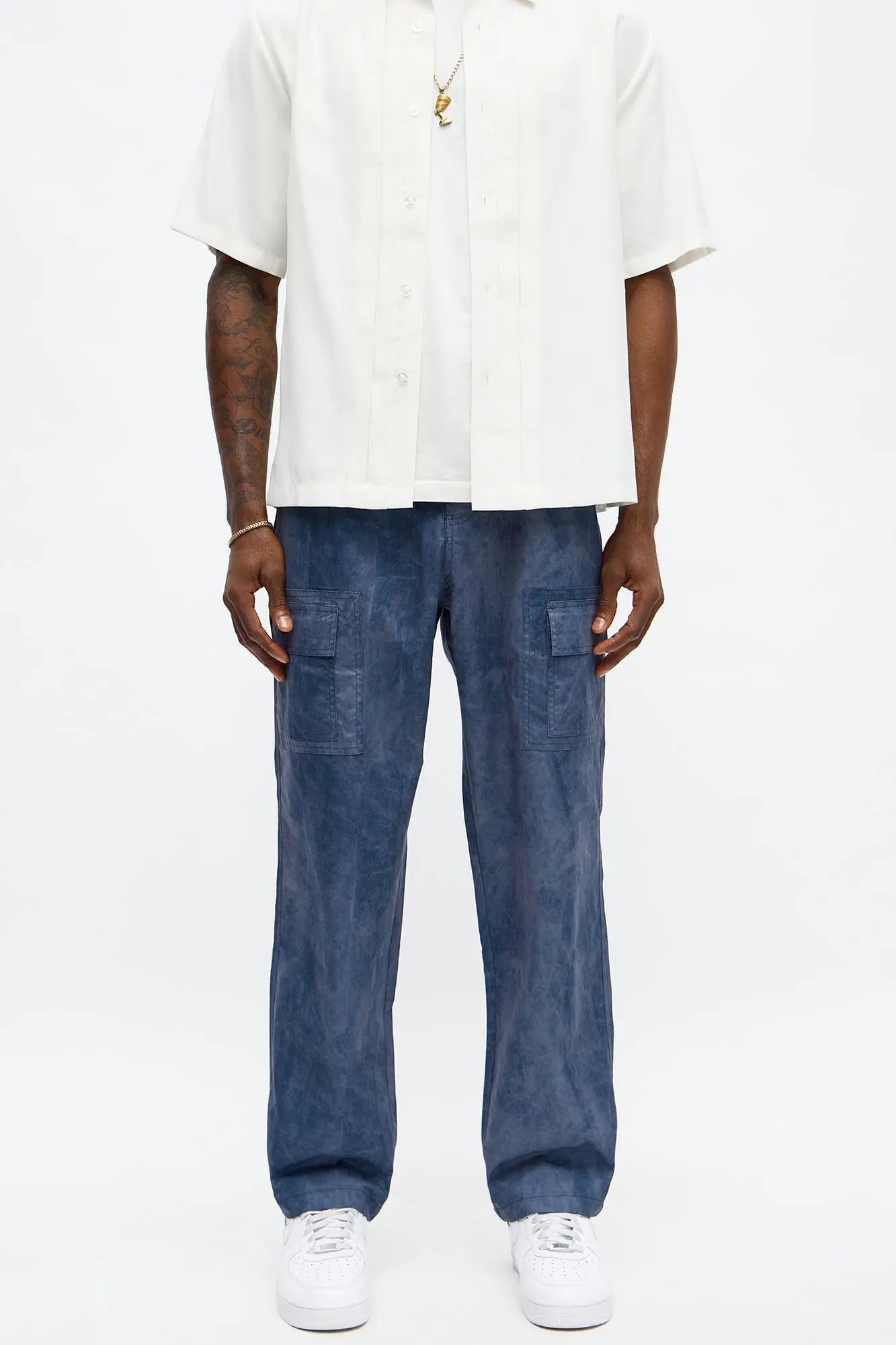 Relaxed Straight Cloudy Days Cargo Pant - Blue