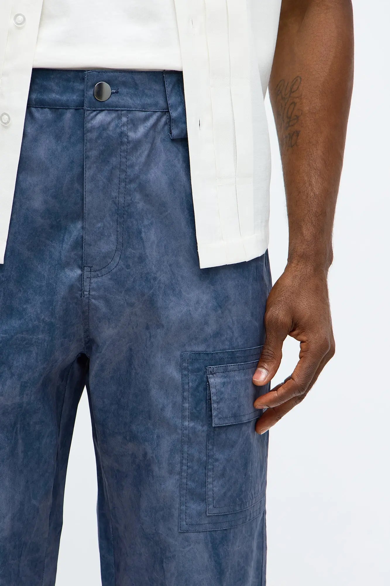 Relaxed Straight Cloudy Days Cargo Pant - Blue