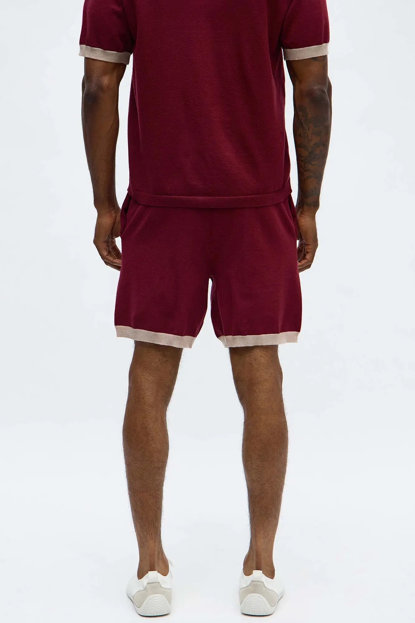 Relaxed Fit Blessed Shorts - Burgundy