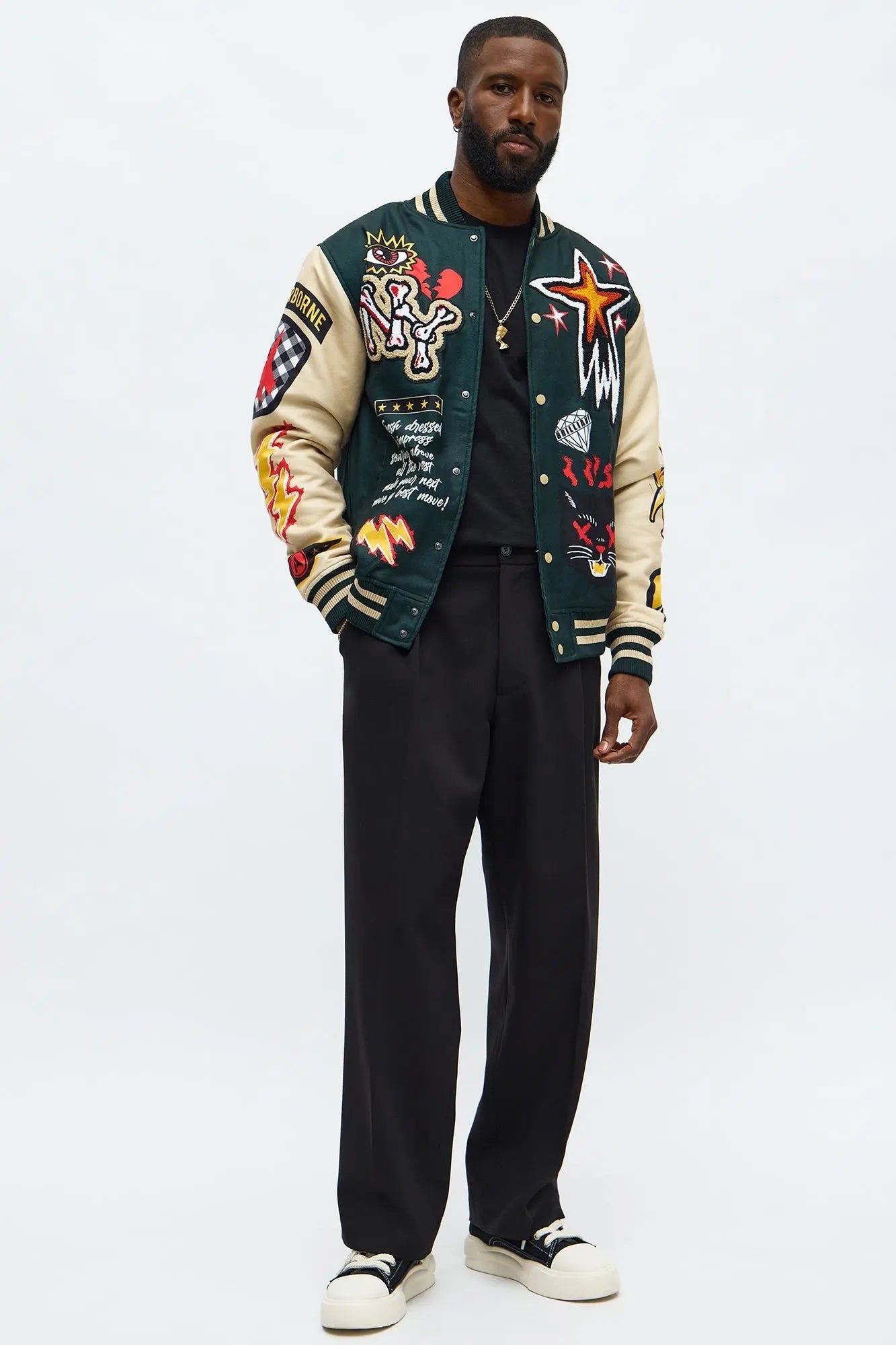Super Fly Varsity Jacket - Green