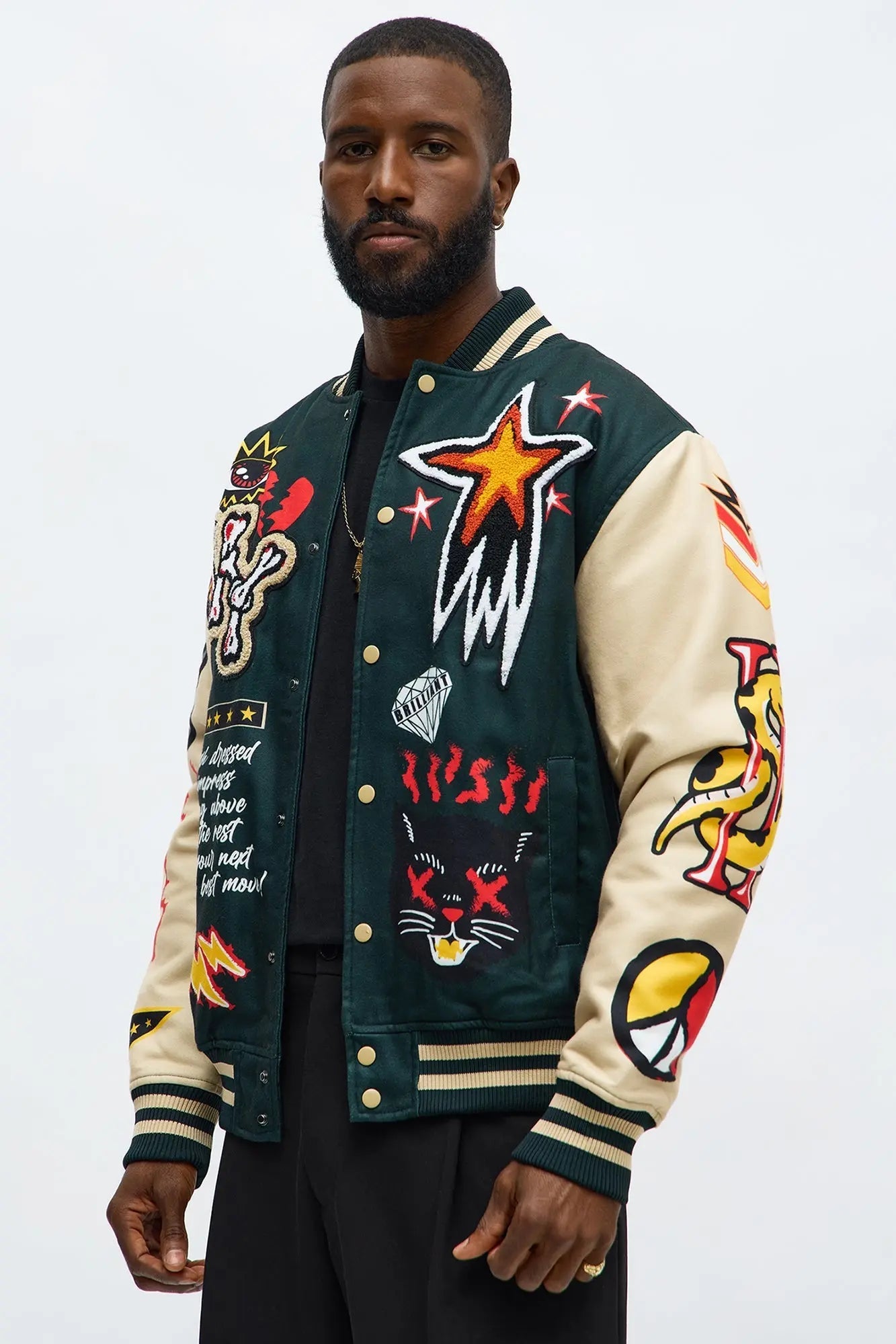 Super Fly Varsity Jacket - Green
