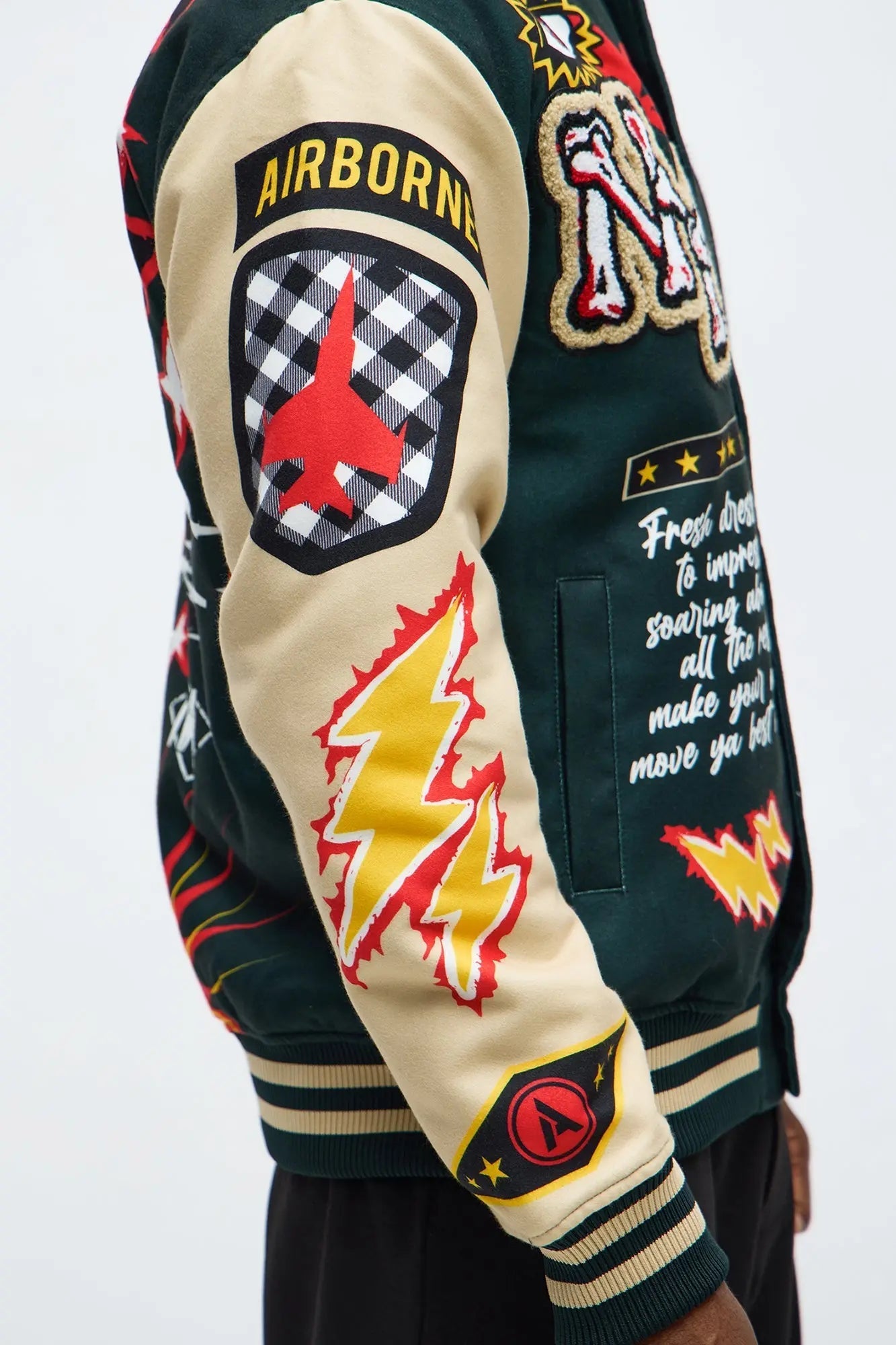 Super Fly Varsity Jacket - Green
