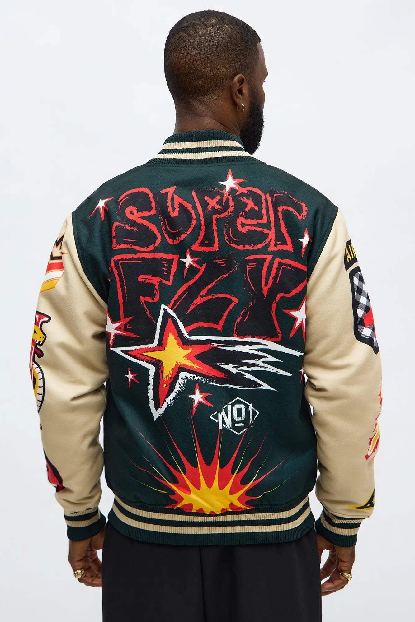Super Fly Varsity Jacket - Green