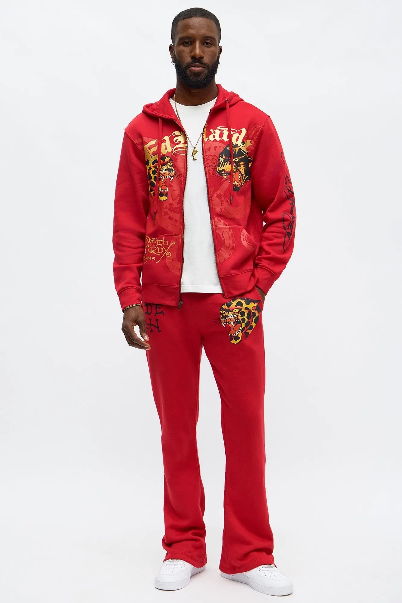 Ed Hardy Wild Cats Sweatpant - Red