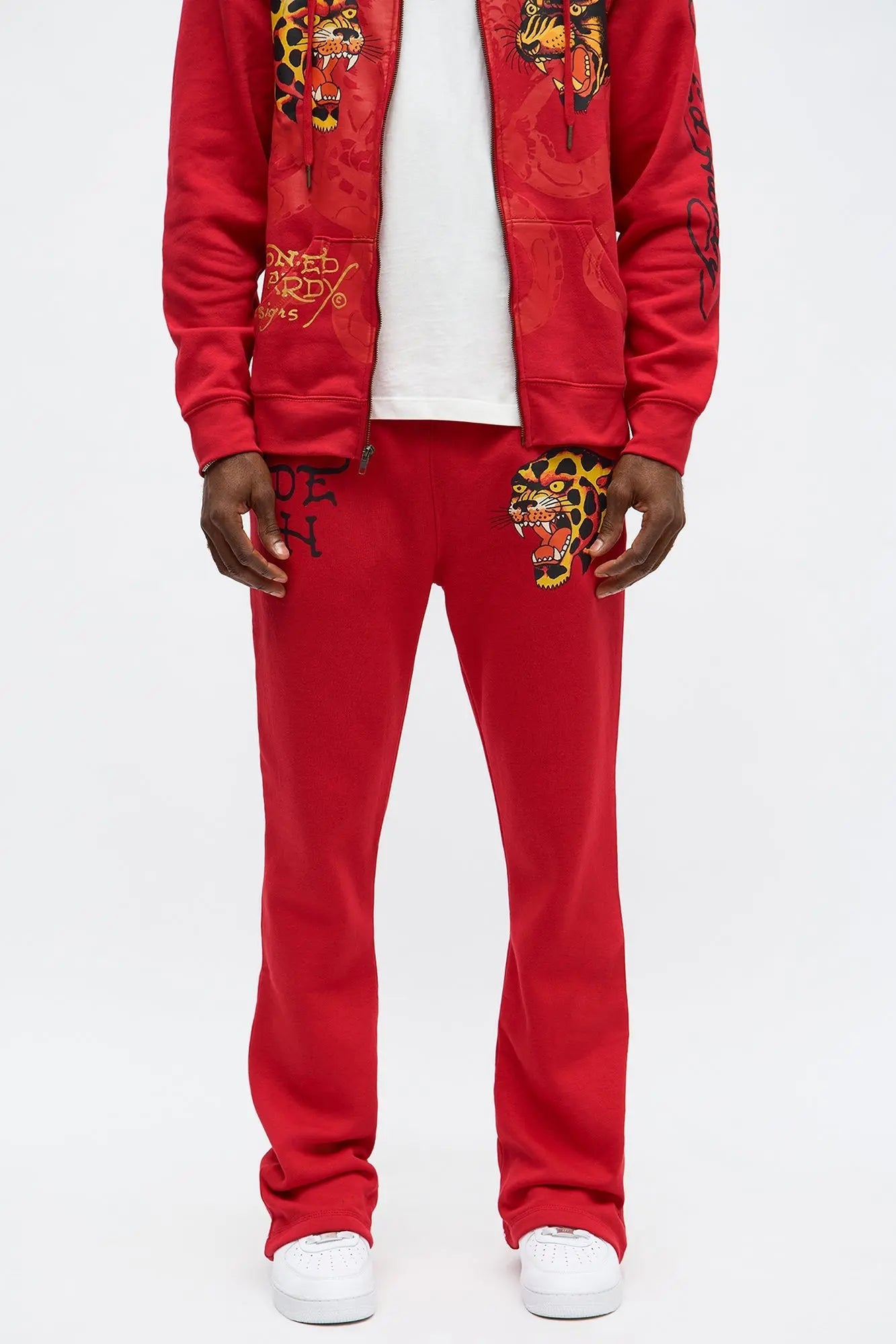 Ed Hardy Wild Cats Sweatpant - Red
