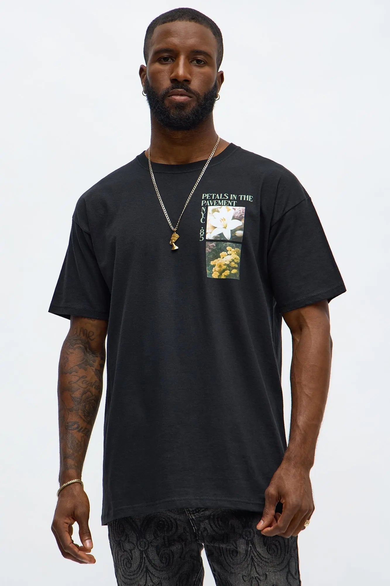 Petals Of Life Short Sleeve Tee - Black