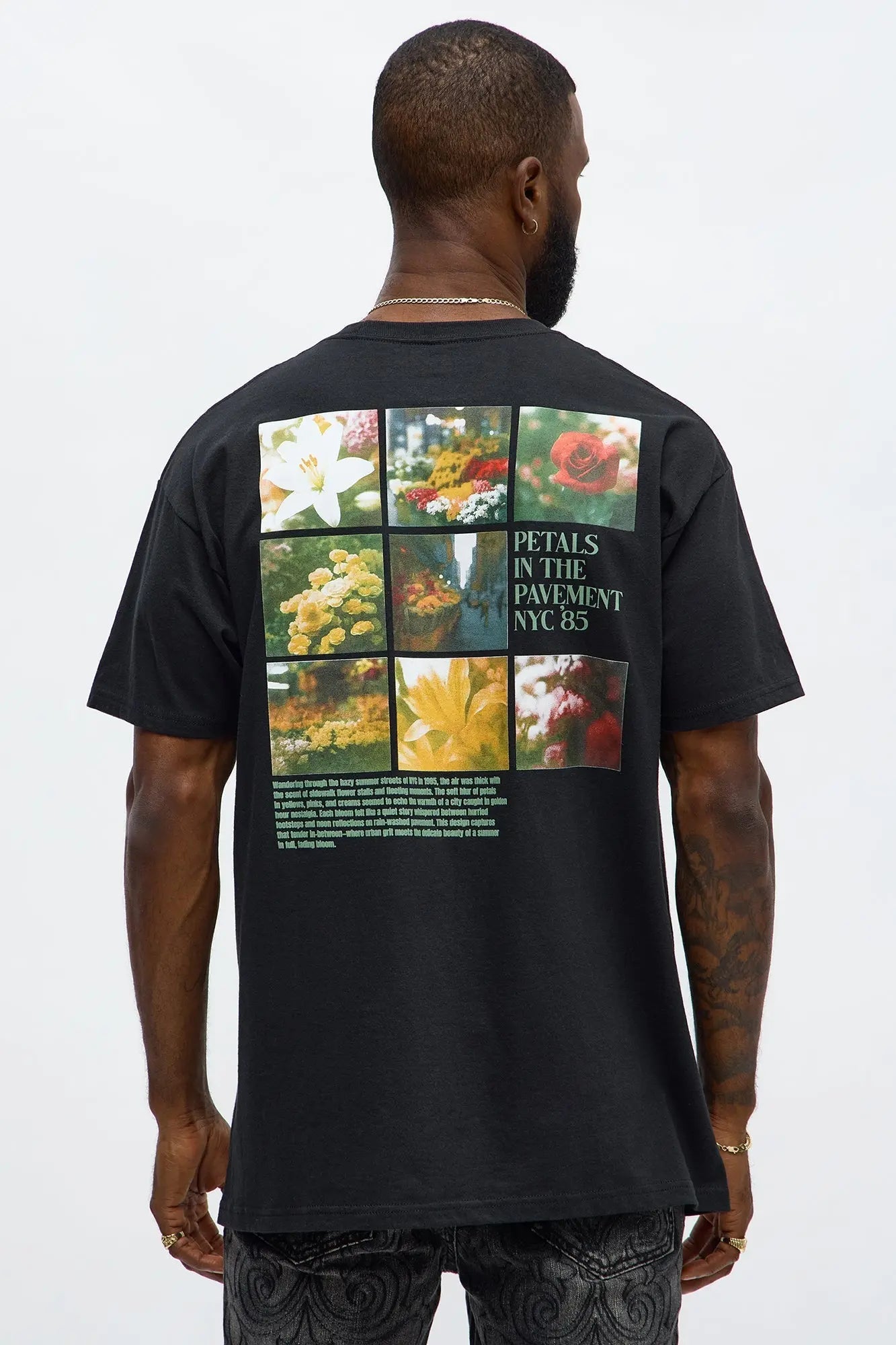 Petals Of Life Short Sleeve Tee - Black
