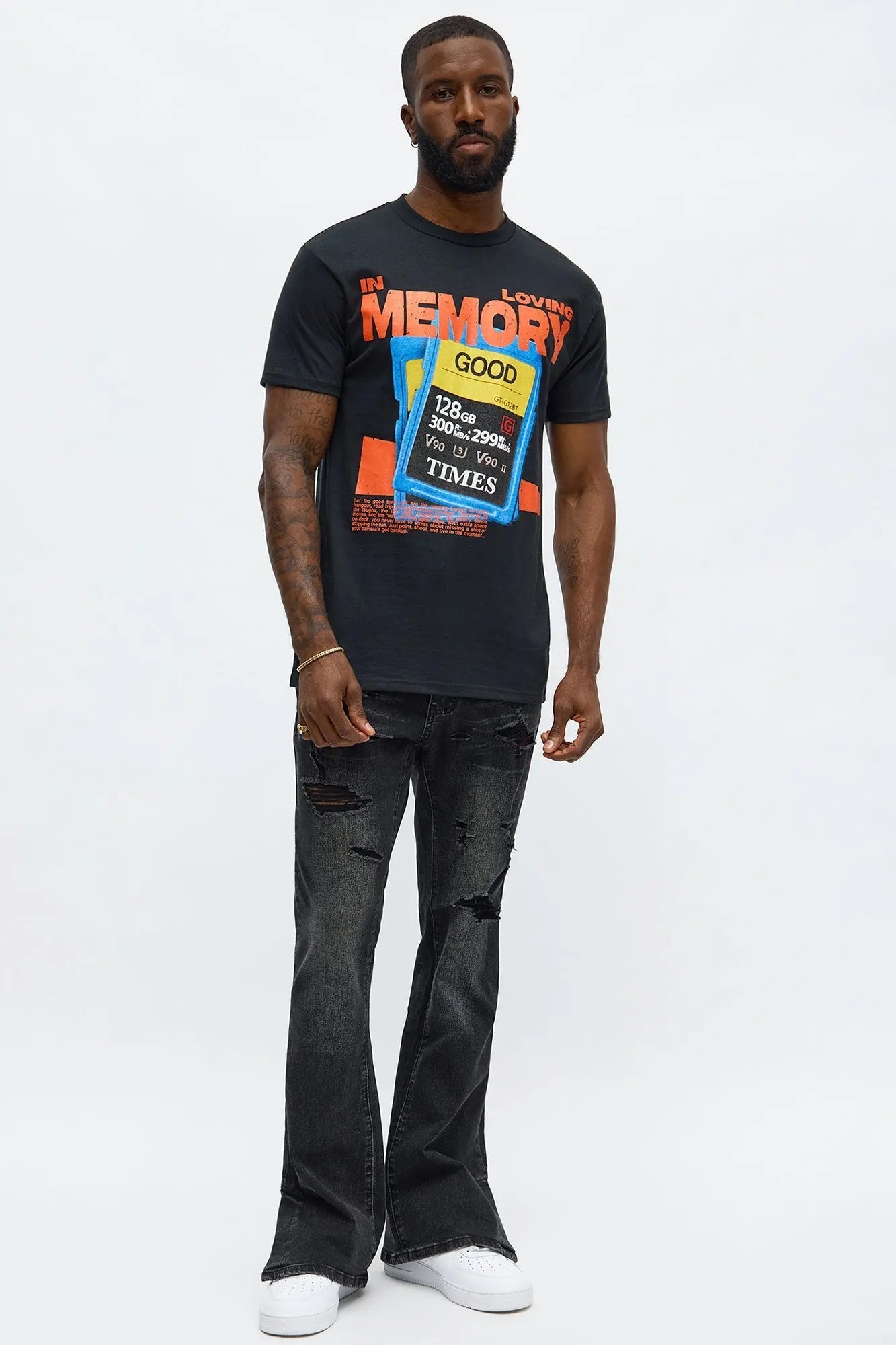 Loving Memory Good Times Short Sleeve Tee - Black Wash
