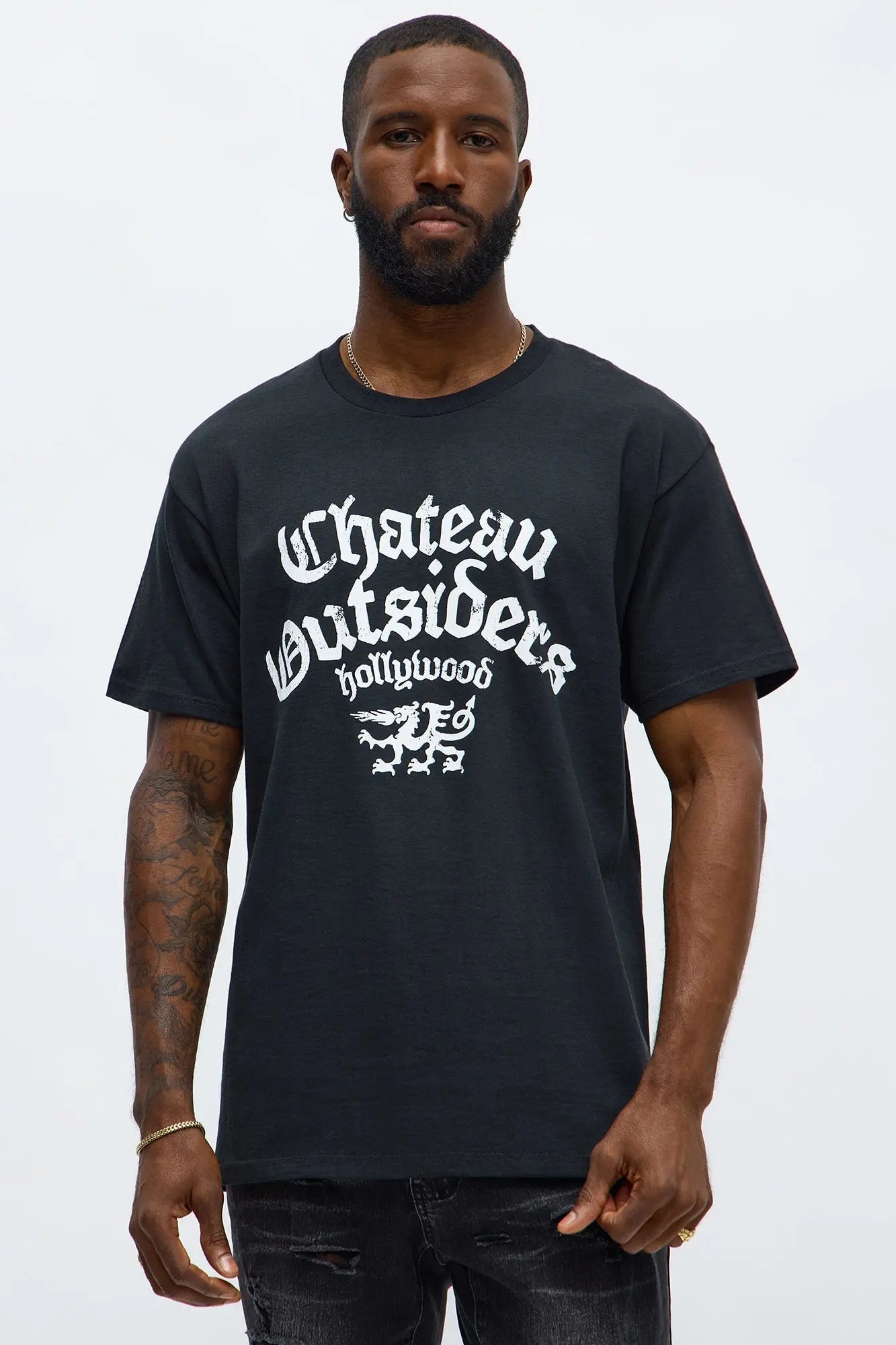 Chateau Outsiders Hollywood Short Sleeve Tee - Black Wash