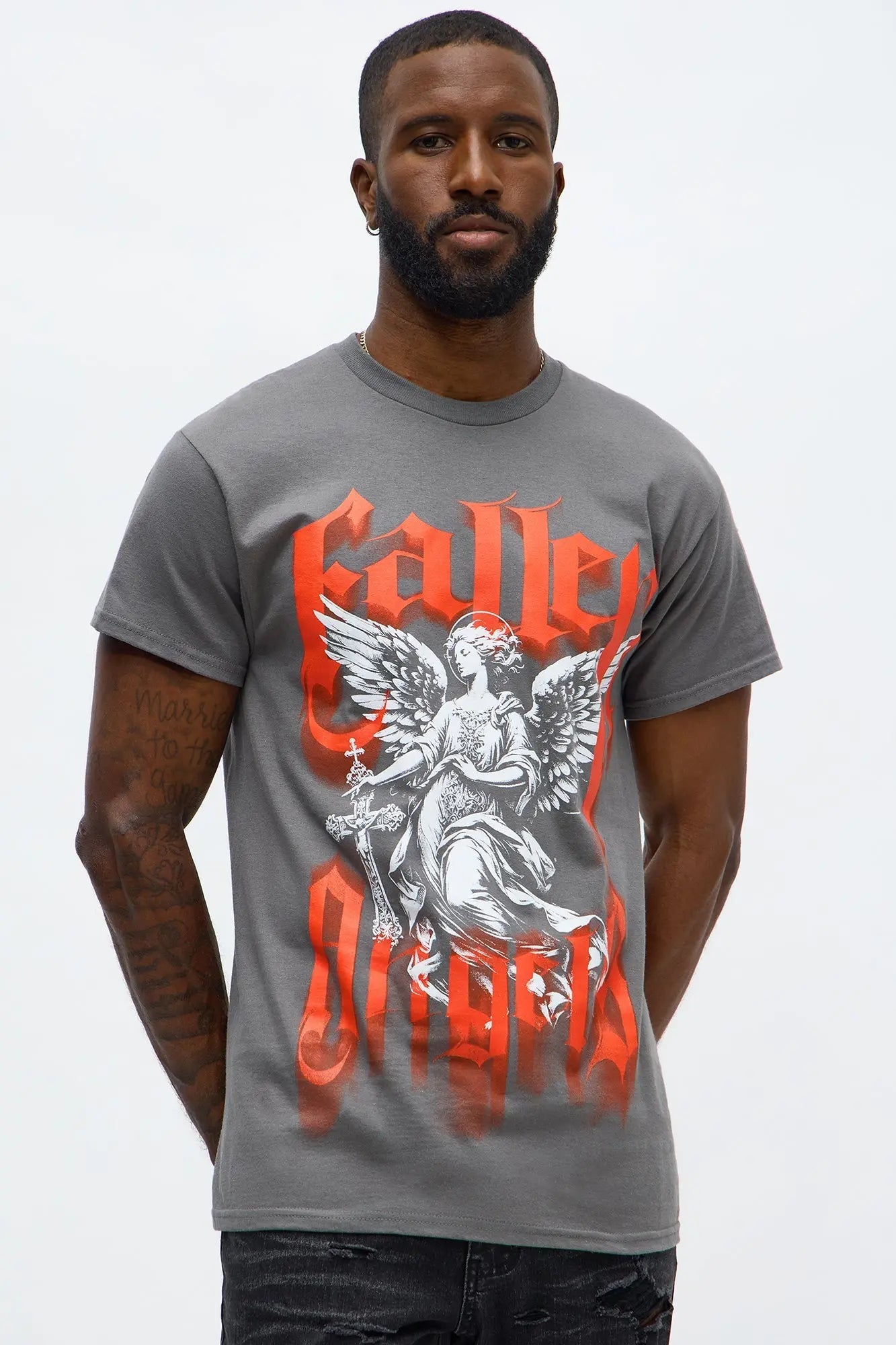 Fallen Angels Short Sleeve Tee - Charcoal