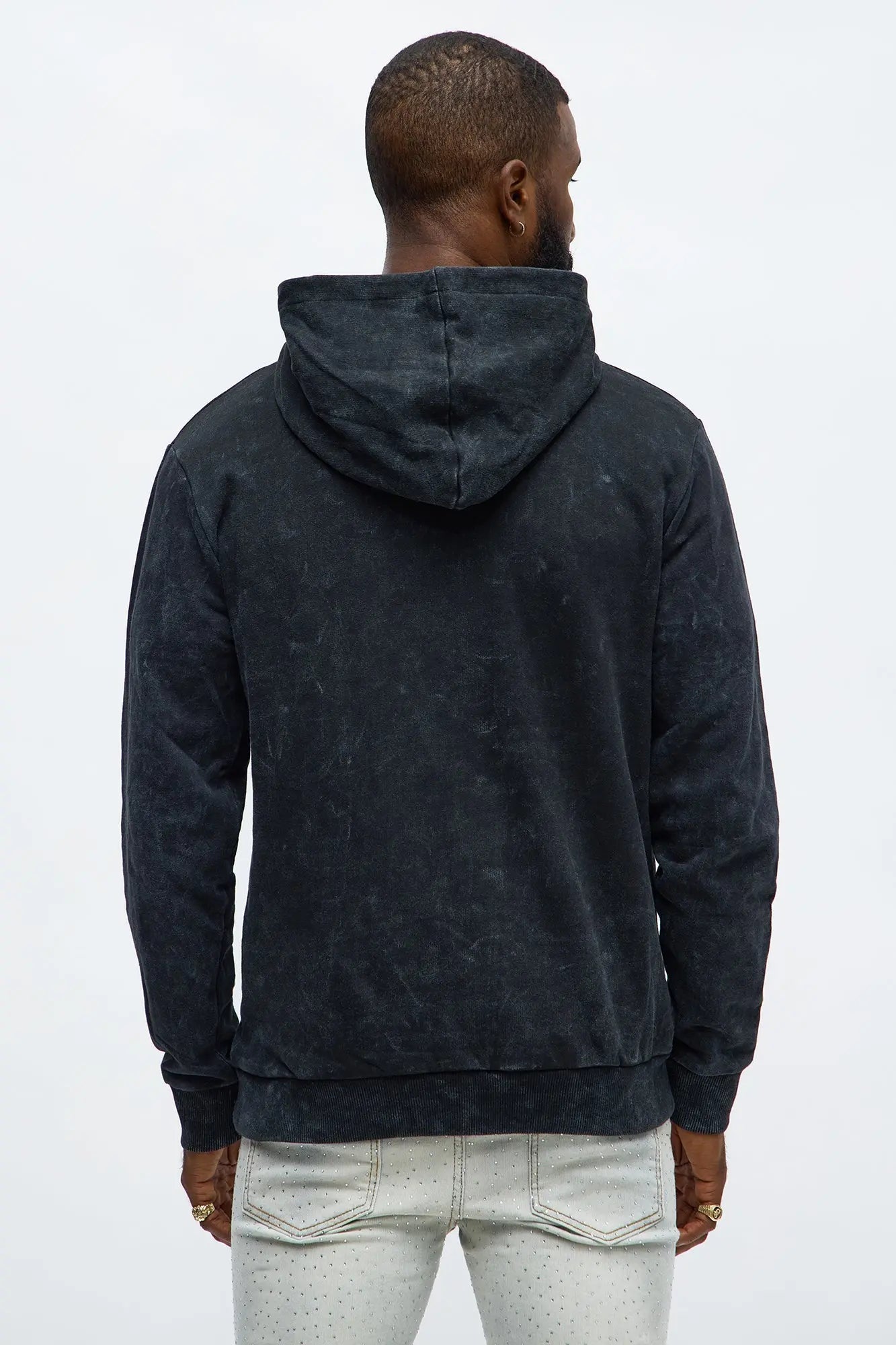 One Of A Kind Rhinestone Hoodie - Charcoal