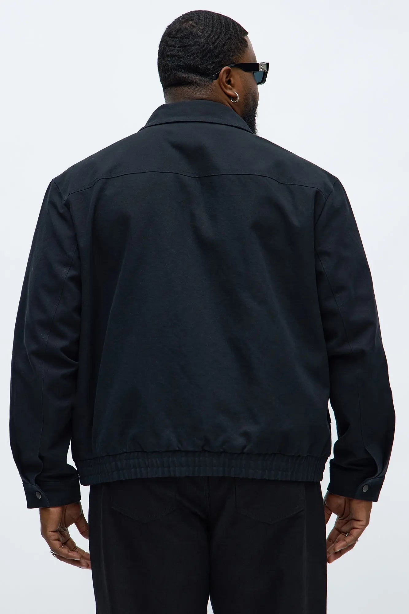 Relaxed Canvas Fireman Clasp Jacket - Black Wash