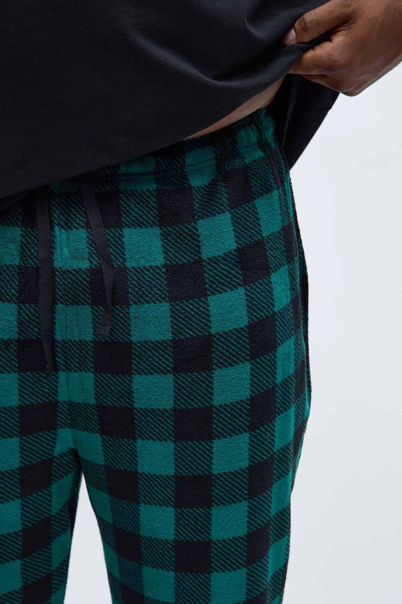 Always Cozy Holiday Lounge Pants - Black/Green