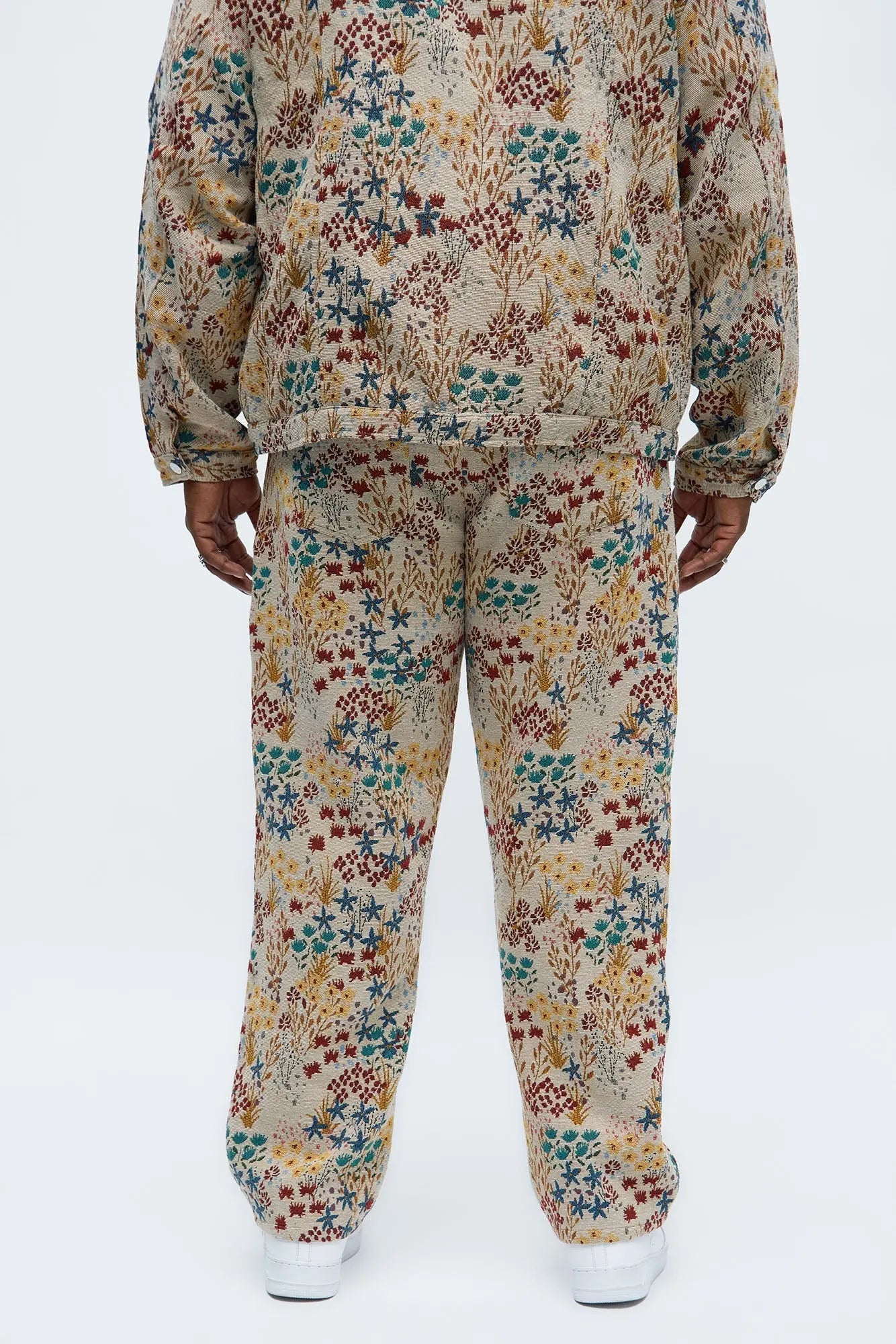 Straight Garden Tapestry Carpenter Pant - Tan/Multi