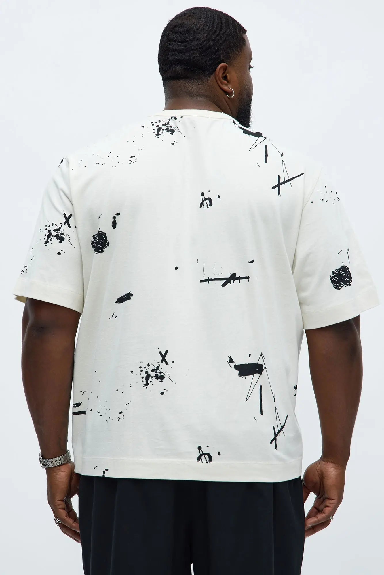 Paint Splatter Tee - Cream