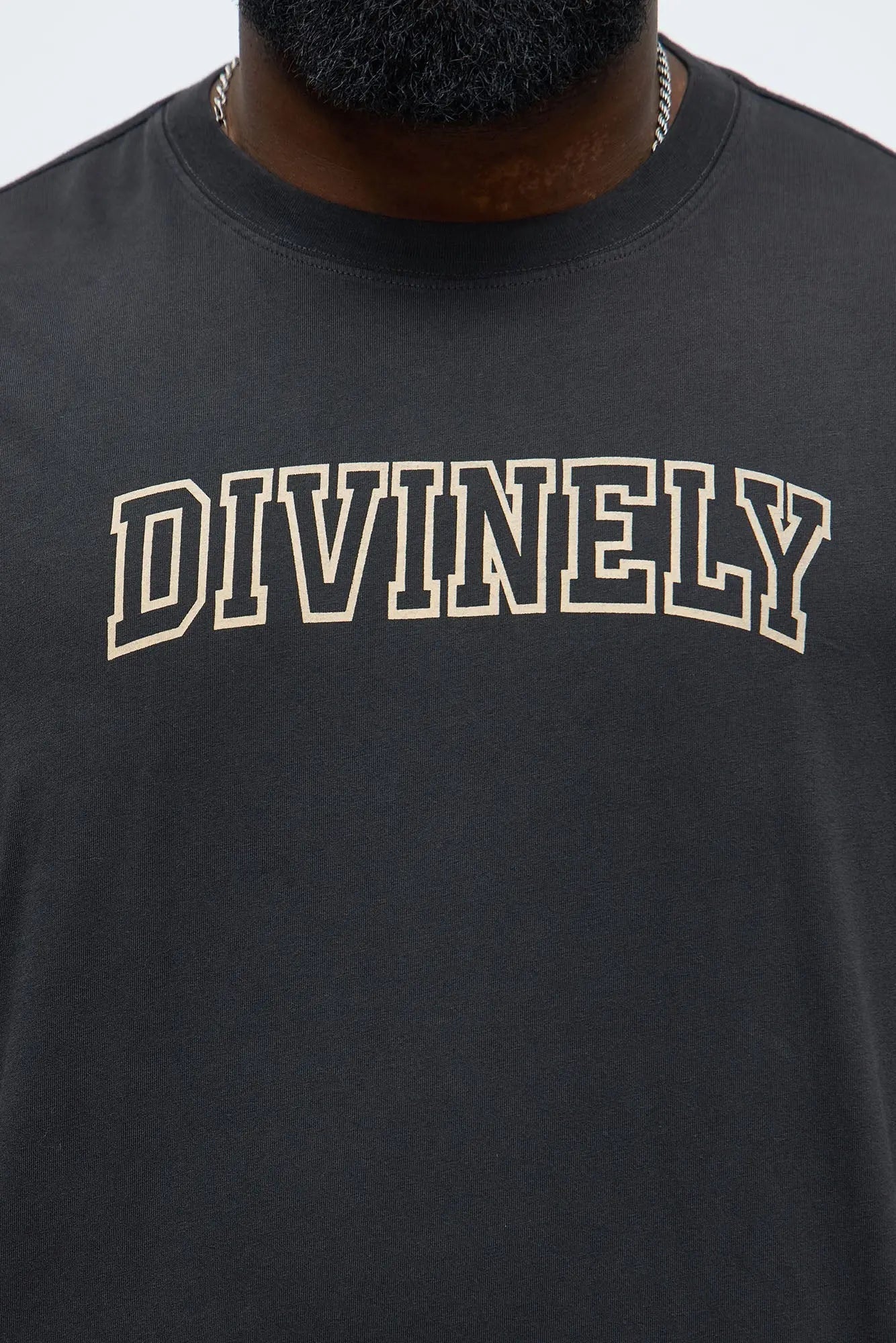Divinely Protected Oversized Short Sleeve Tee - Black Wash