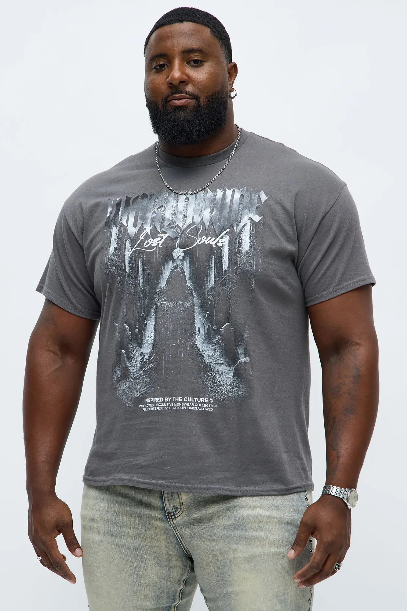 Worldwide Lost Souls Short Sleeve Tee - Charcoal