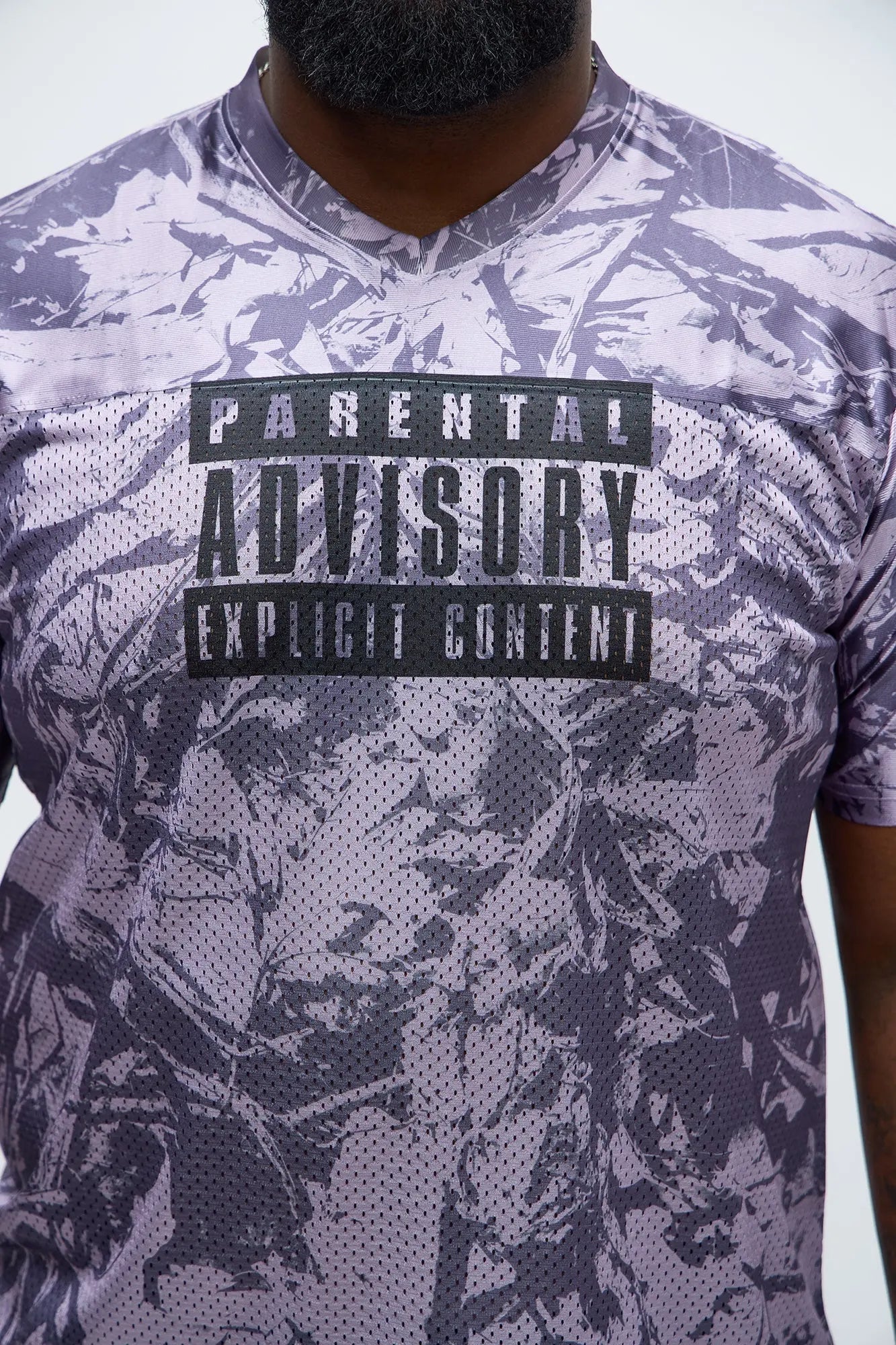 Parental Advisory Tree Camo Mesh Jersey - Grey