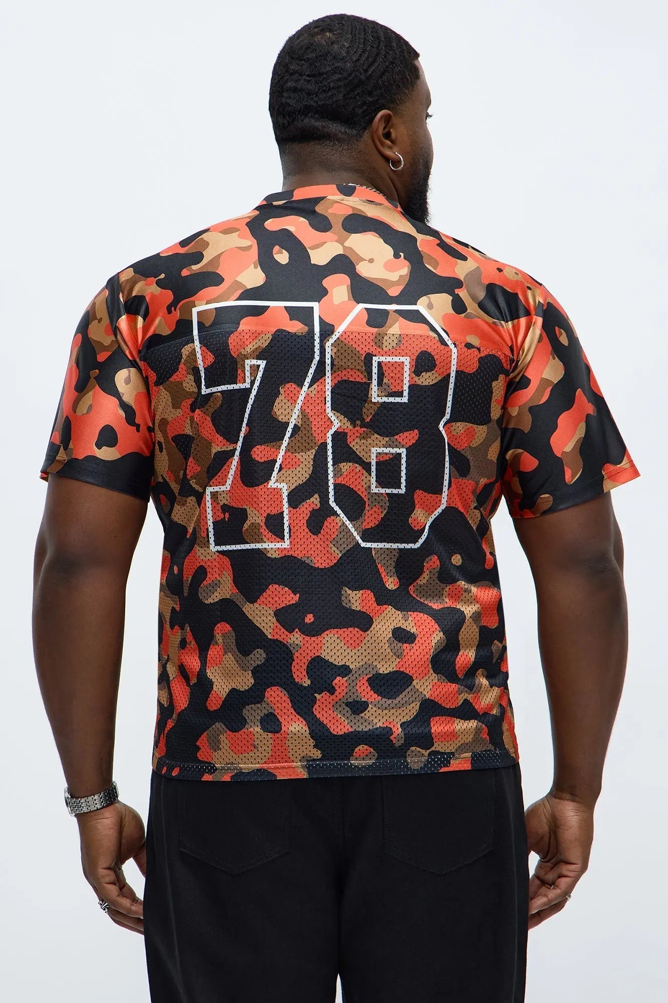 Camaro Combat Print Mesh Jersey - Orange/combo