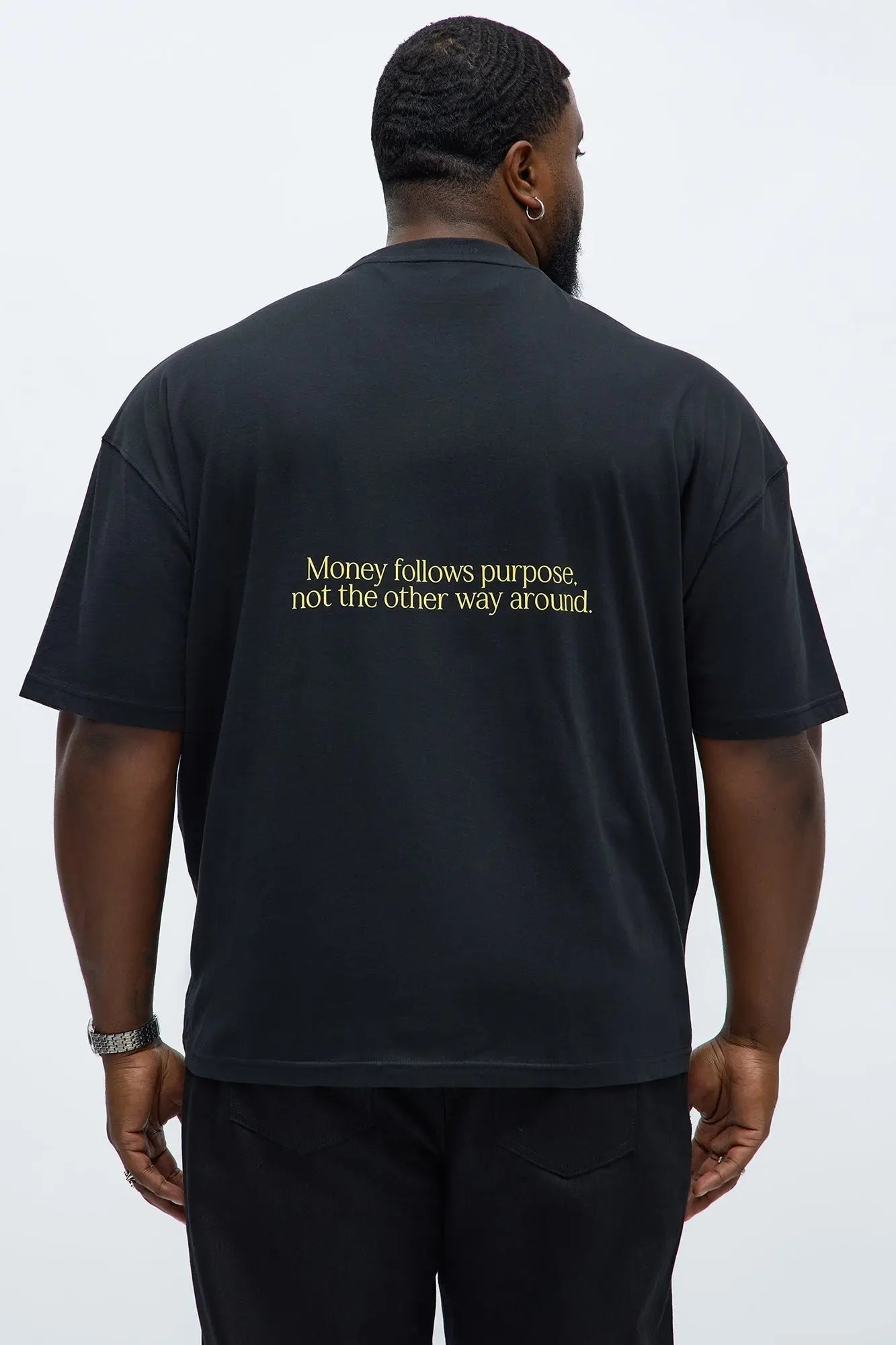 Chase The Vision Oversized Short Sleeve Tee - Black