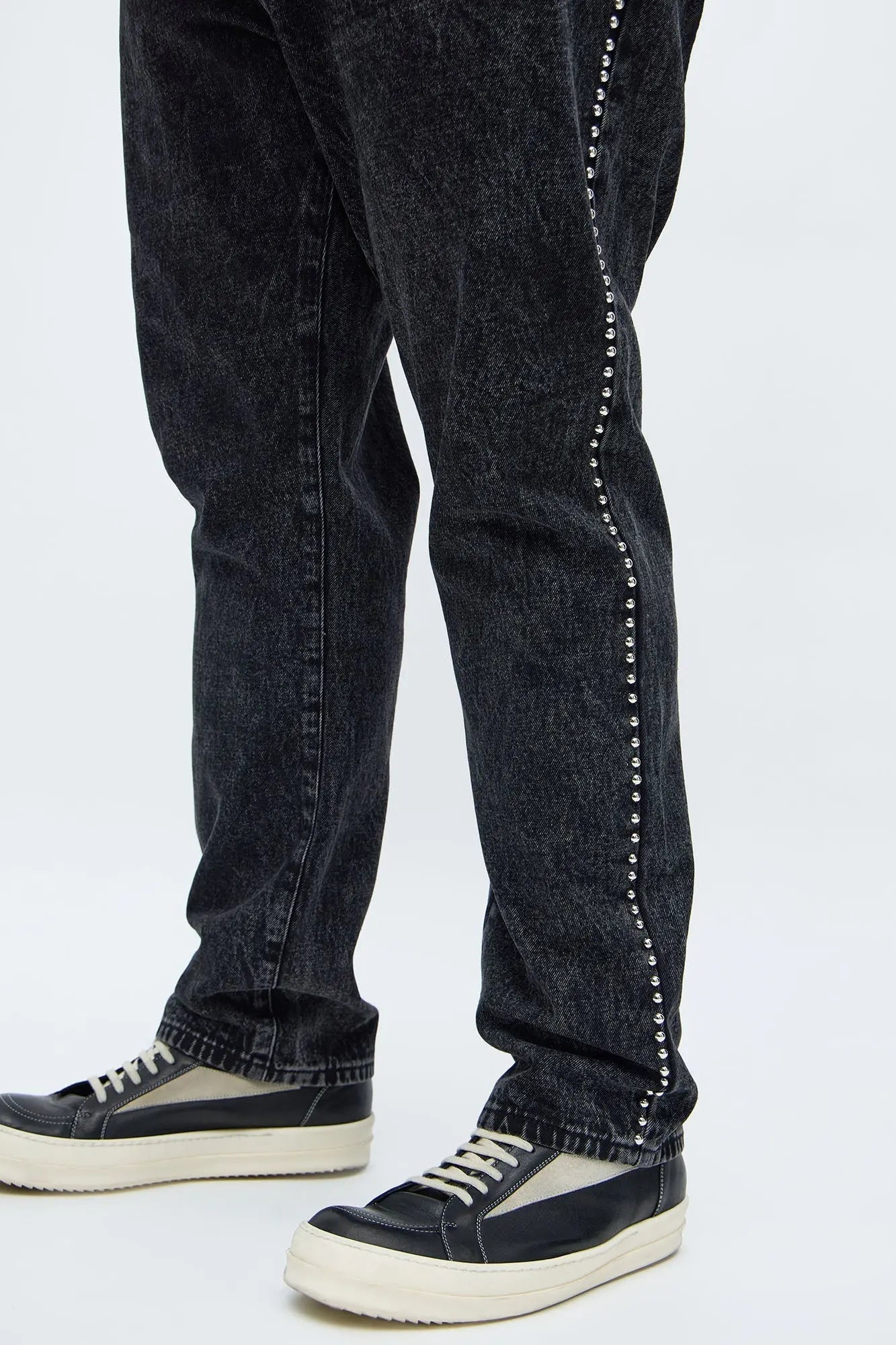 Slim Grindin Studded Jean - Black Wash