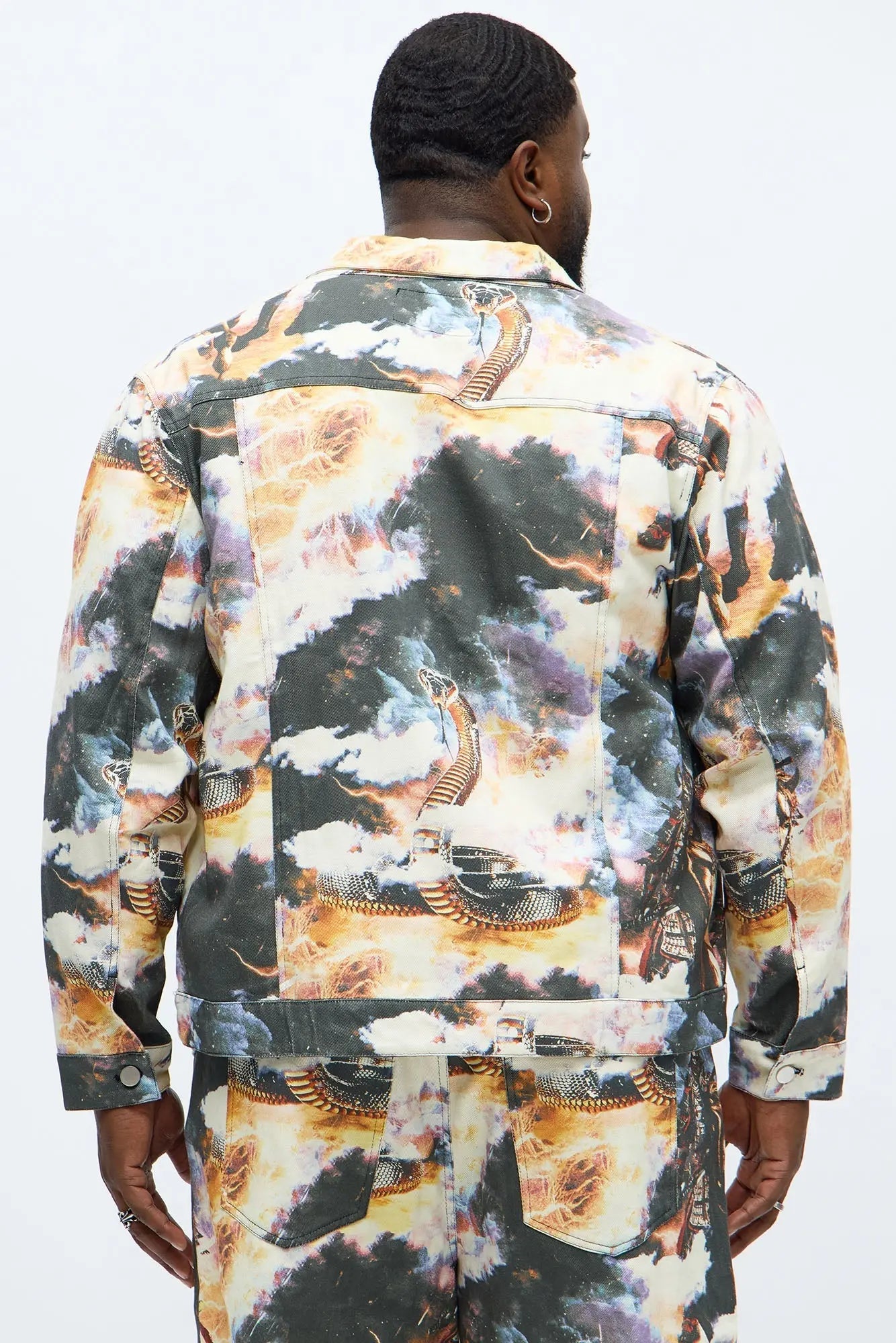 Printed Guardian Trucker Jacket - Multi Color